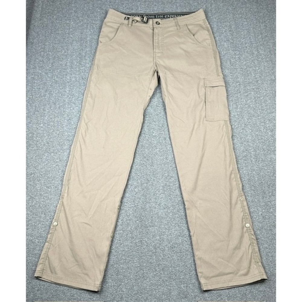 PrAna Zion Mens Tan Khaki Stretch Cargo Hiking Pants 30x32 Measures 32x32